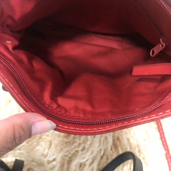 FOSSIL Authentic Red Leather Crossbody Bag - Picture 5 of 7